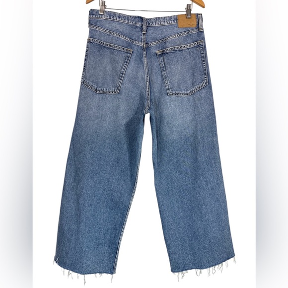 Rag & Bone Andi High Rise Wide Leg Raw Hem Jeans in Quinn Size 32 - Picture 7 of 16